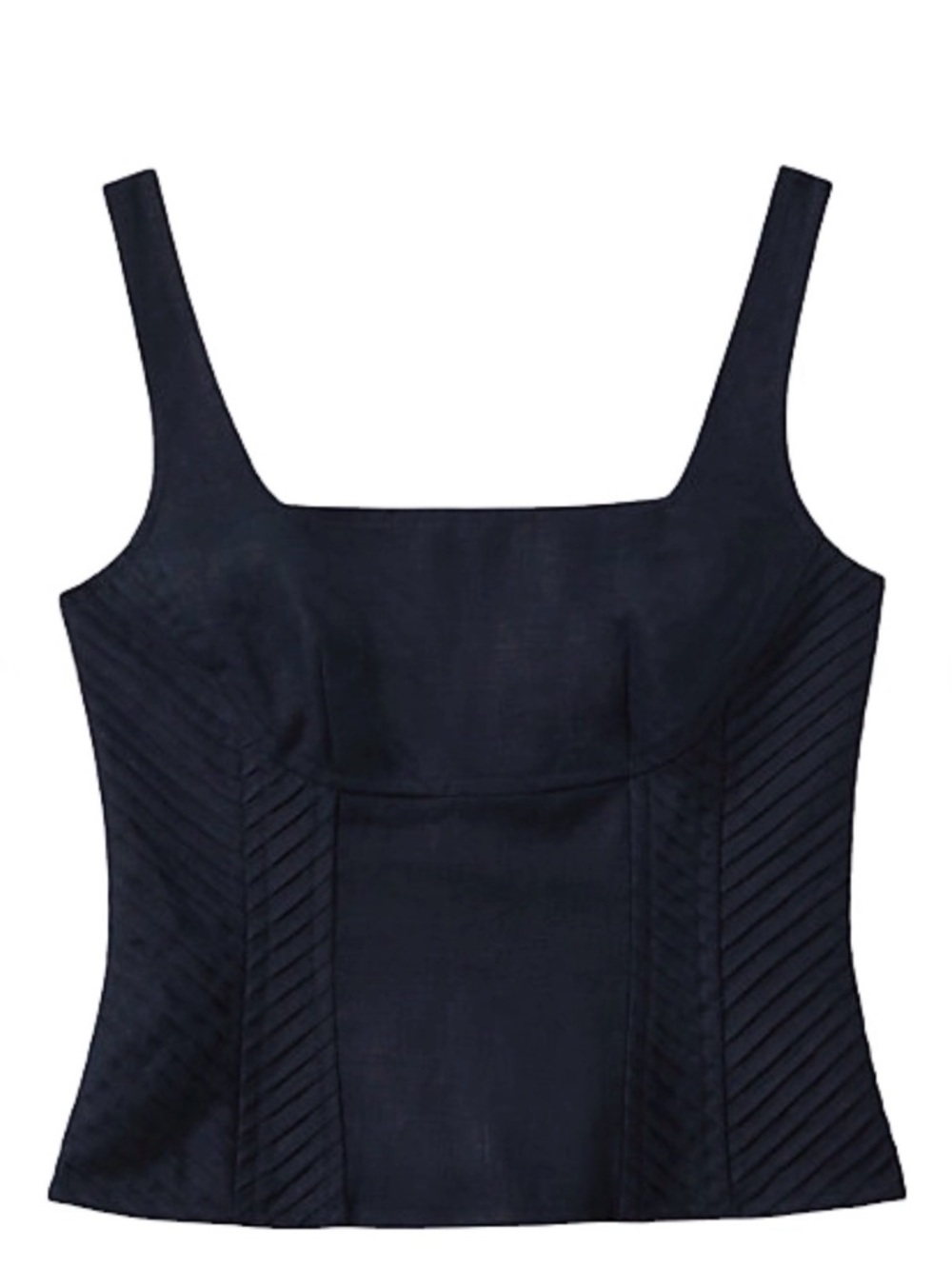 NWT Reiss Mirabelle Linen Corset Top Navy size 6 US